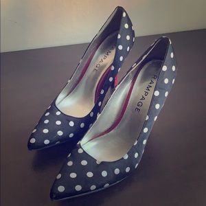 Sassy Sexy Black polka Dot with a red heel!